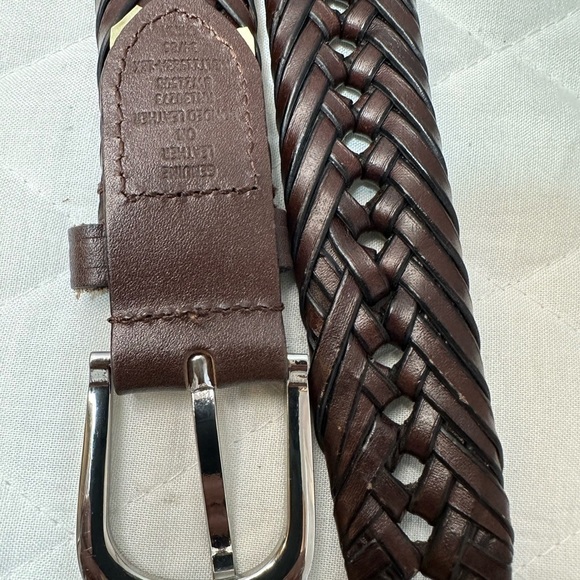 Womens Leather Belt Braided Brown 1.25”x 41” - Picture 2 of 7